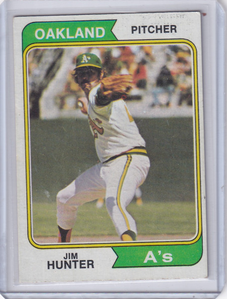 1974 Topps Baseball #7 Jim Hunter - Oakland Athletics