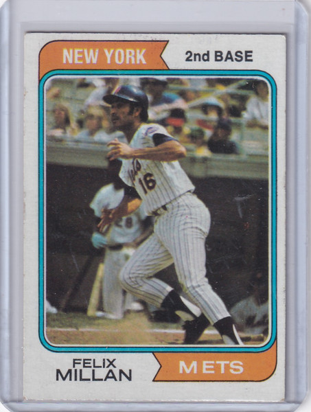 1974 Topps Baseball #132 Felix Millan - New York Mets