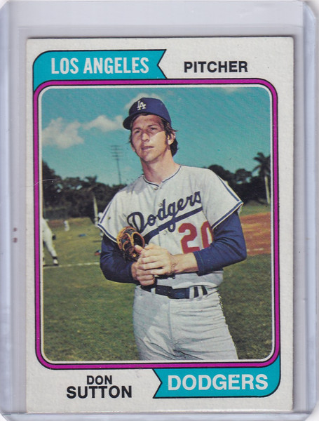 1974 Topps Baseball #220 Don Sutton - Los Angeles Dodgers