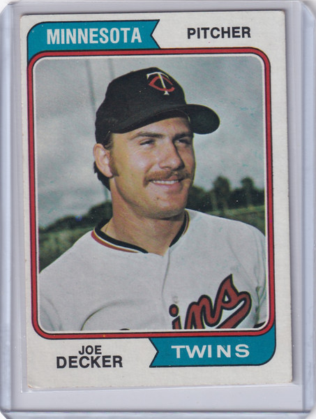 1974 Topps Baseball #469 Joe Decker - Minnesota Twins