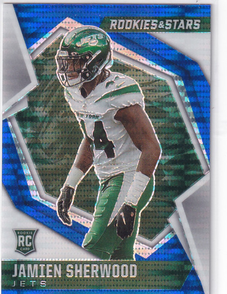 2021 ROOKIES AND STARS #186 JAMIEN SHERWOOD PULSAR 48/50- NEW YORK JETS