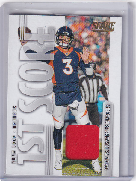 2020 SCORE #FS-DL DREW LOCK 1ST SCORE PATCH- DENVER BRONCOS