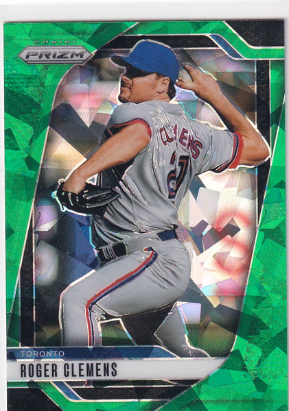 2025 PRIZM #145 ROGER CLEMENS GREEN CRACKED ICE- BOSTON RED SOX
