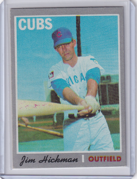 1970 Topps Baseball #612 Jim Hickman - Chicago Cubs