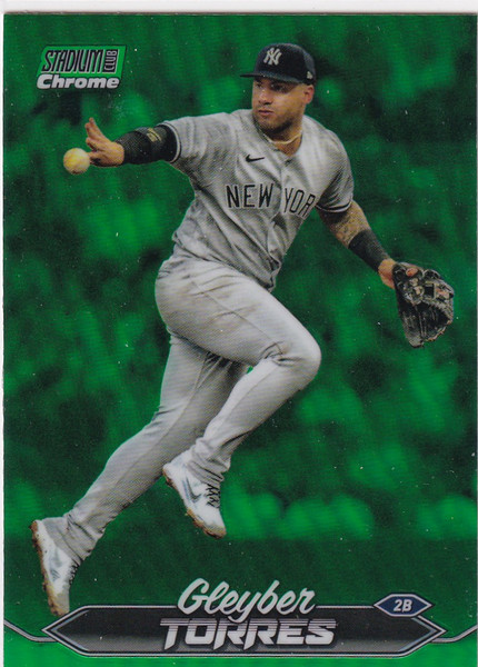 2024 TOPPS STADIUM CHROME #161 GLEYBER TORRES GREEN- NEW YORK YANKEES