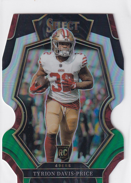 2022 SELECT #187 TYRION DAVIS PRICE DIE CUT REFRACTOR- SAN FRANCISCO 49ERS