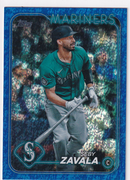 2024 TOPPS UPDATE #US180 SEBY ZAVALA BLUE FOIL 757/999- SEATTLE MARINERS