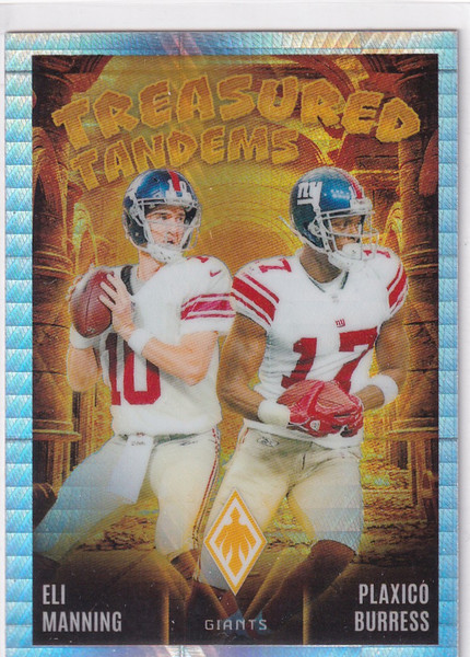 2024 PHOENIX #TT-NYG MANNING & BURRES TREASURED TANDEMS HYPER- NEW YORK GIANTS