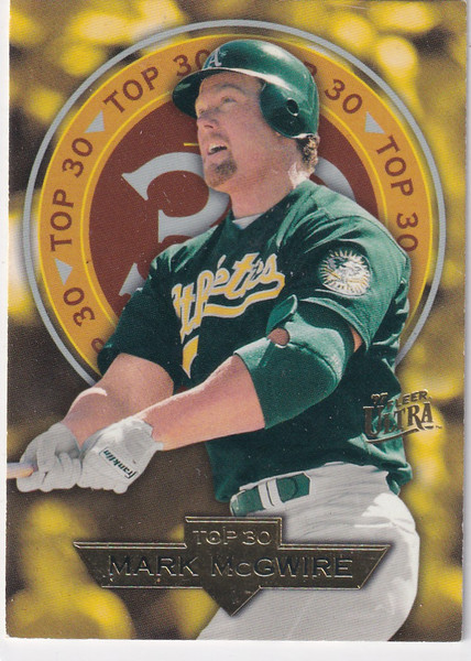 1997 FLEER #14 MARK MCGWIRE TOP 30- OAKLAND ATHELTICS