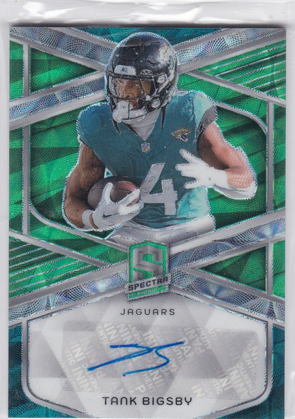 2024 Panini  Spectra #SIG-TBY Tank Bigsby Neon Green Prizm Auto 07/35 Jaguars