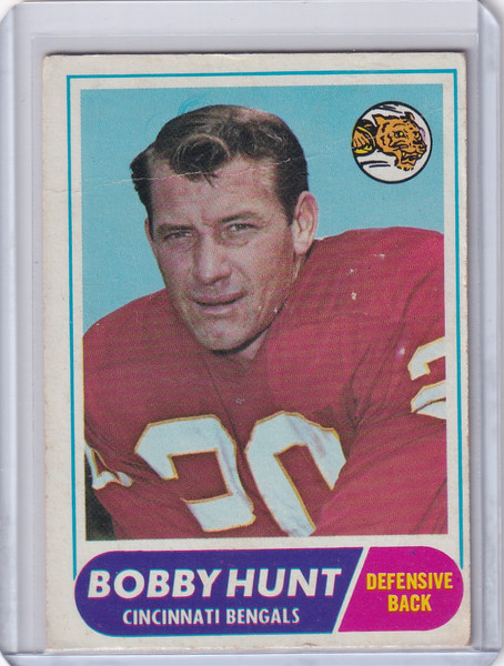 1968 Topps Football #122 Bobby Hunt - Cincinnati Bengals
