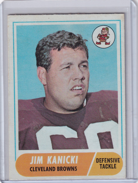 1968 Topps Football #180 Jim Kanicki - Cleveland Browns