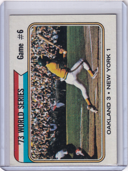 1974 Topps Baseball #477 1973 World Series Game #6