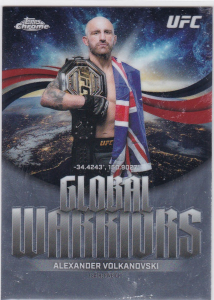 2026 Topps Chrome UFC # GW-2 Alexander Volkanovski Global Warriors