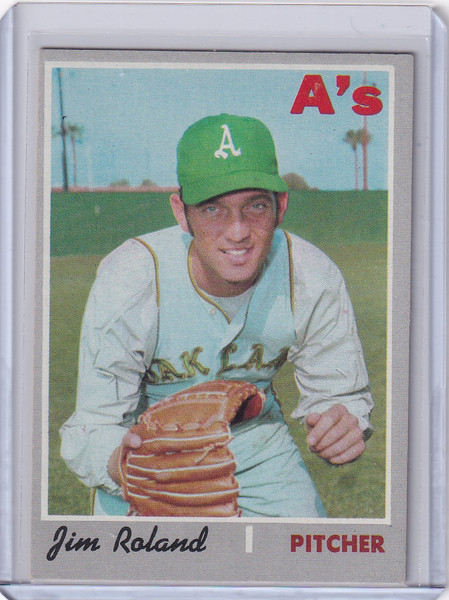 1970 Topps Baseball #719 Jim Roland - Oakland Athletics