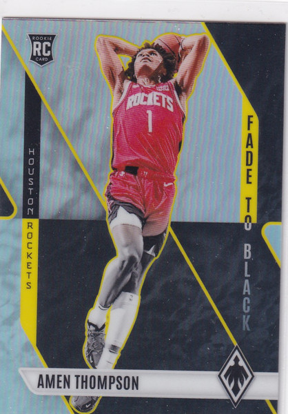 2023-24 PHOENIX #21 AMEN THOMPSON FADED BLACK REFRACTOR- HOSUTON ROCKETS