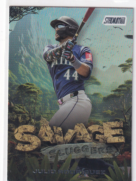 2025 TOPPS STADIUM #SS-1 JULIO RODRIGUEZ SAVAGE SLUGGERS- SEATTLE MARINERS