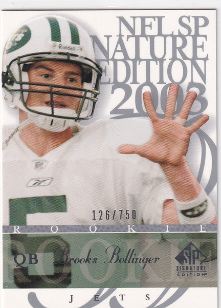 2003 UPPER DECK #166 BROOKS BOLLINGER 126/750- NEW YORK JETS