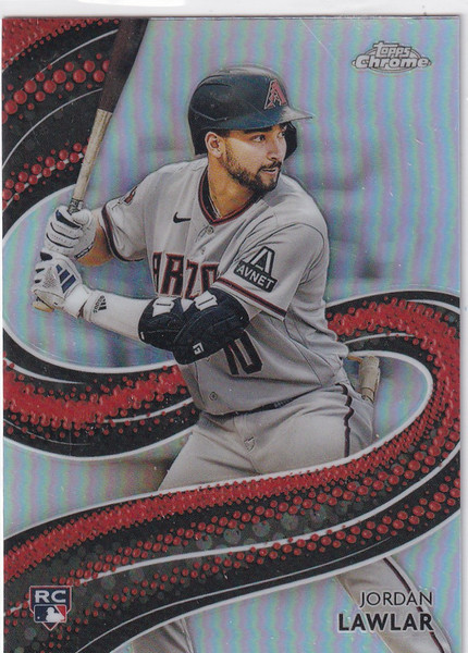 2024 TOPPS CHROME #S-25 JORDAN LAWLAR STROKES REFRACTOR- ARIZONA DIAMONDBACKS