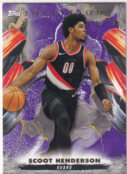 2025 TOPPS INCEPTION #55 SCOOT HENDERSON 105/150- PORTLAND TRAIL BLAZZERS