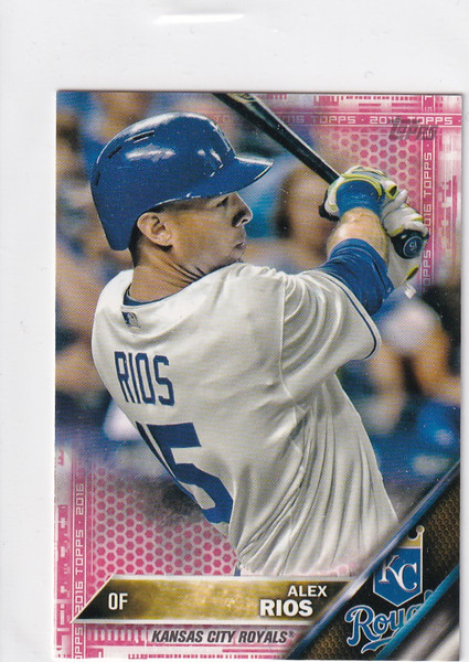 2016 TOPPS MINI RED #501 ALEX RIOS 5/5- KANSAS CITY ROYALS