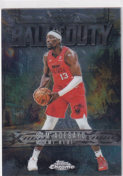 2025 TOPPS CHROME #BD-15 BAM ADEBAYO BALL OF DUTY- MIAMI HEAT