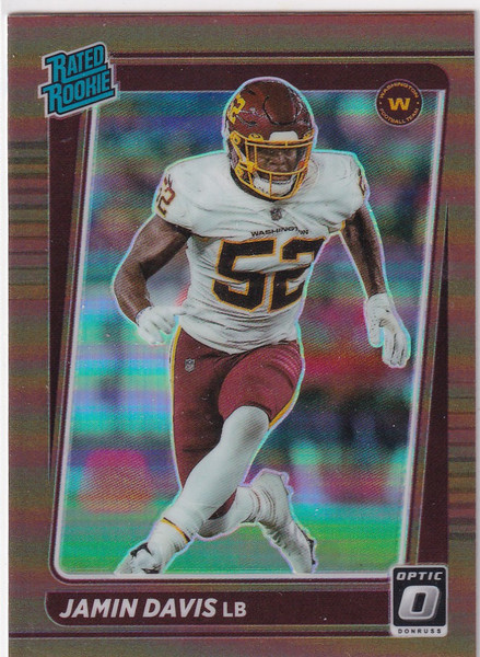 2021 DONRUSS OPTIC #247 JAMIN DAVIS BRONZE- WASHINGTON COMMANDERS