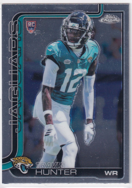 2025 TOPPS CHROME #332 TRAVIS HUNTER- JACKSONVILLE JAGUARS
