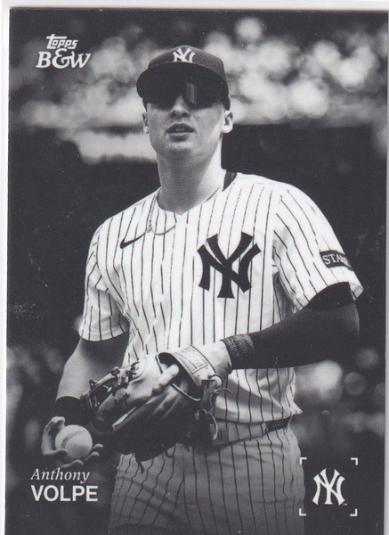 2025 TOPPS BLACK WHITE #O39 ANTHONY VOLPE- NEW YORK YANKEES