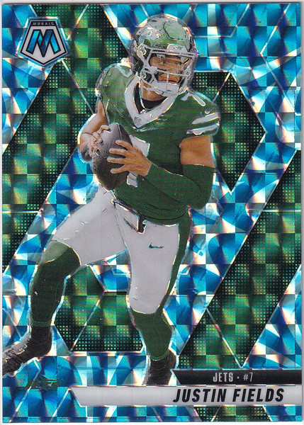 2024 MOSAIC #125 JUSTIN FIELDS BLUE REACTIVE- NEW YORK JETS