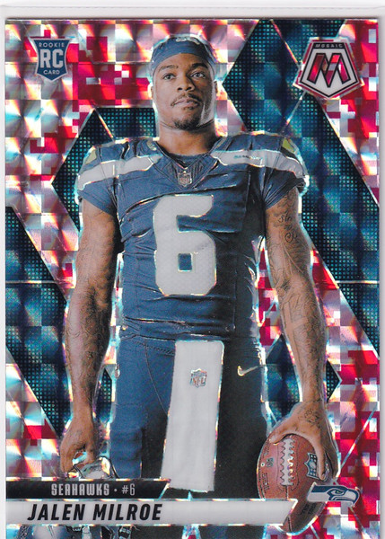 2025 MOSAIC #283 JALEN MILROE REACTIVE RED VARIATION- SEATTLE SEAHAWKS