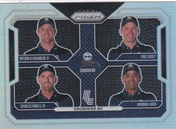 2025 PRIZM LIV GOLF #57 DECHAMBEAU HOWELL CASEY LAHIRI SILVER- CRUSHERS