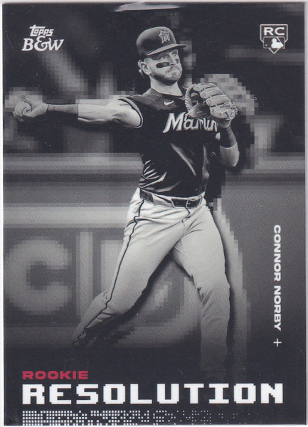 2025 TOPPS BLACK WHITE #RR7 CONNOR NORBY- MIAMI MARLINS
