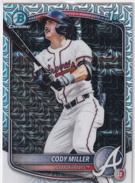 2025 BOWMAN CHROME #BDC-91 CODY MILLER MOJO- ATLANTA BRAVES
