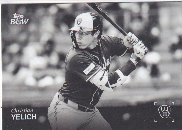 2025 TOPPS BLACK WHITE #O62 CHRISTIAN YELICH- MILWAUKEE BREWERS