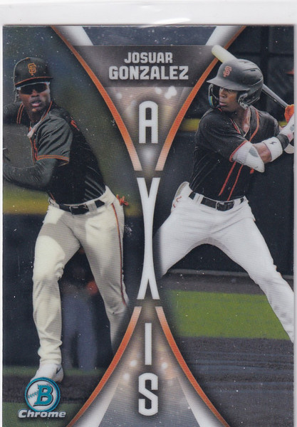 2025 BOWMAN CHROME #A-17 JOSUARR GONZALEZ AXIS- SAN FRANCISCO GIANTS