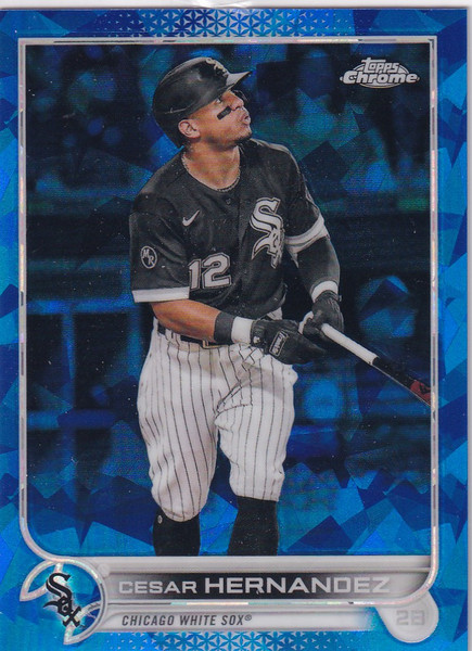 2022 TOPPS CHROME SAPPHIRE #28 CESAR HERNANDEZ- CHICAGO WHITE SOX