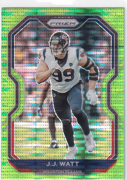 2020 PRIZM #80 JJ WATT GREEN PULSAR- HOUSTON TEXANS