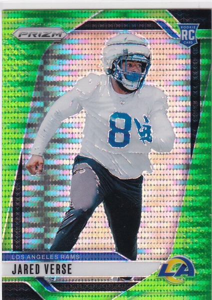 2024 PRIZM #341 JARED VERSE GREEN PULSAR- LOS ANGELES RAMS