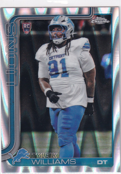 2025 TOPPS CHROME #364 TYLEIK WILLIAMS RAY WAVE- DETROIT LIONS