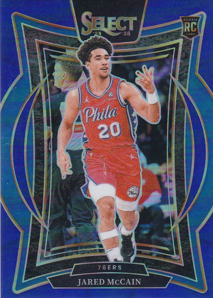 2024-25 Panini Select #82 Jared McCain Blue RC Philadelphia 76ers