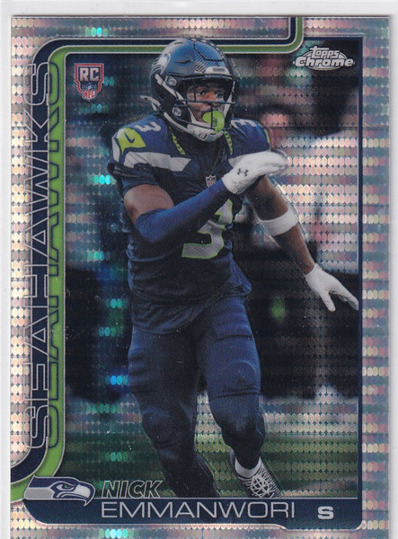2025 TOPPS CHROME #348 NICK EMMANWORI PULSAR- SEATTLE SEAHAWKS