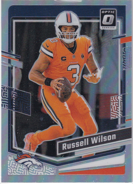 2023 DONRUSS OPTIC #57 RUSSELL WILSON SILVER- DENVER BRONCOS