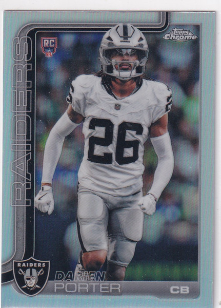 2025 TOPPS CHROME #367 DARIEN PORTER REFRACTOR- LAS VEGAS RAIDERS