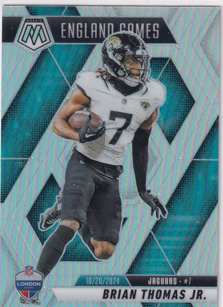 2025 MOSAIC #256 BRIAN THOMAS JR ENGLAND GAMES REFRACTOR- JACKSONVILLE JAGUARS