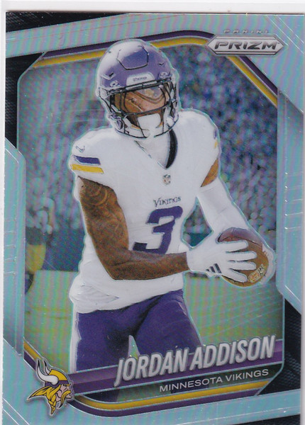 2025 PRIZM #19 JORDAN ADDISON SILVER- MINNESOTA VIKINGS