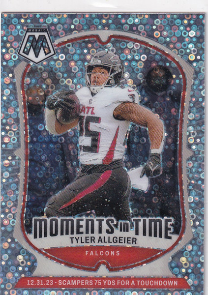 2024 MOSAIC #22 TYLER ALLGEIER MOMENTS IN TIME DISCO- ATLANTA FALCONS