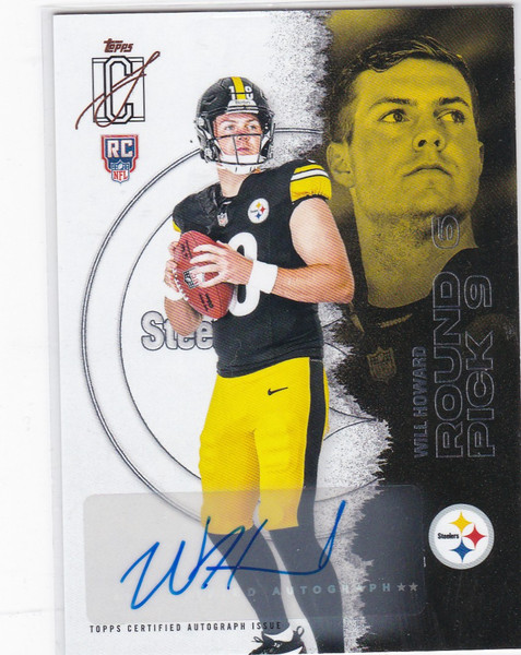 2025 Topps Signature #107 Will Howard RC AUTO Pittsburgh Steelers