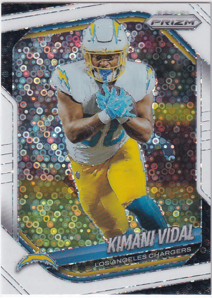 2025 PRIZM #134 KIMANI VIDAL WHITE SPARKLE- LOS ANGELES CHARGERS