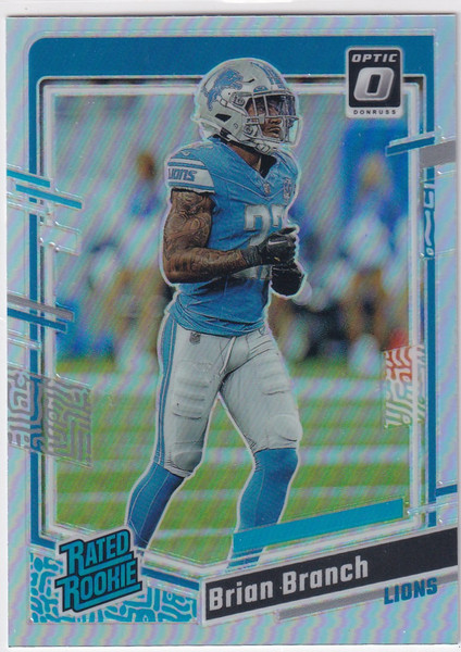 2023 DONRUSS OPTIC #233 BRIAN BRANCH PRIZM- DETROIT LIONS